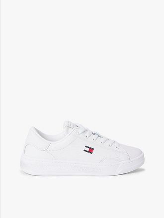Tommy Hilfiger Zapatillas de piel con logo y suela cupsole