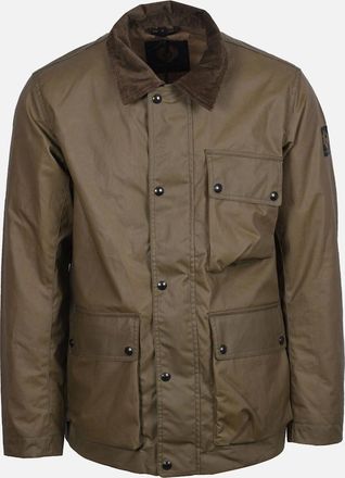 Belstaff Mens BELSTAFF INCLINE WAX JACKET FATIGUE GREEN - Tan - Size: 38
