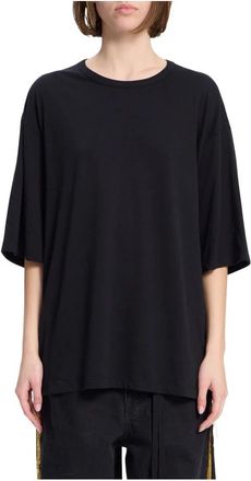 Ann Demeulemeester Aga T-shirt met hoog draagcomfort - Dames - T-shirts - Zwart - S - Katoen - Tops