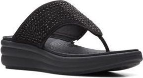 Clarks Drift Jaunt Wedge Sandal in Black Inte at Nordstrom Rack, Size 9.5