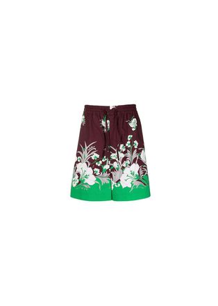 Valentino Garavani Burgundy & green floral shorts Size L