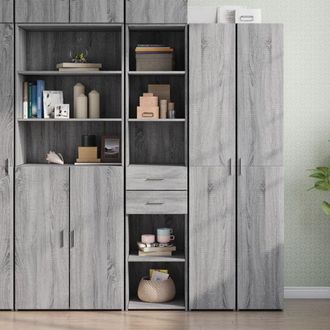 vidaXL Vidaxl - Aparador De Madera De Ingenier&iacute;a Gris Sonoma 40x42,5x185 Cm