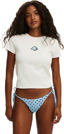 Cotton On Womens The Resort Baby Graphic Tshirt in Vintage White Tropical Fish at Nordstrom, Size Xx-Small