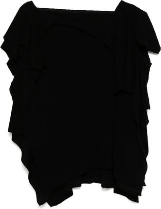 Yohji Yamamoto Canotta drappeggiata - Nero