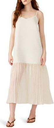 Steve Madden Ember Pleat Hem Sleeveless Maxi Dress in Marshmallow at Nordstrom Rack, Size X-Large