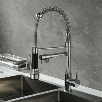 OEM Grifo De Cocina Extra&iacute;ble Con 2 Modos De Rociado (agua Fr&iacute;a Y Caliente) - Plateado