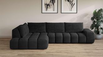 Inosign Ecksofa »AZITA klein, L-Form, elegant und bequem Designsofa in Bubble-Optik« lose Rückenkissen, traumhafte Steppung, Masse B/T/H: 296/176,5/89 cm