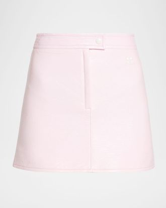 Courr&egrave;ges Reedition Vinyl Mini Skirt