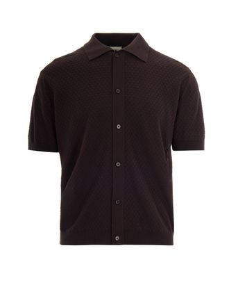 Paolo Pecora Brown Knit Polo Shirt