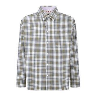 Marni Casual Shirts, male, Multicolor, Size: M Compact Cotton Shirt