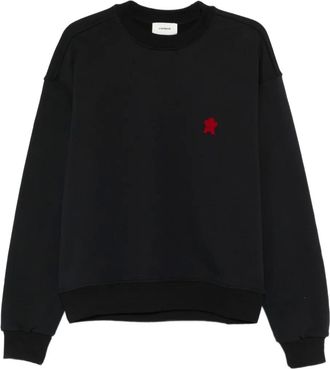 A Paper Kid embroidered crew-neck sweatshirt - Black