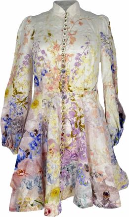 Zimmermann Zimmerman Citrus Garden Mini Dress in Multicolor Linen