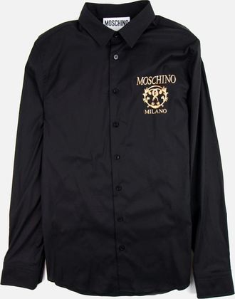 Moschino Mens Moschino Couture Question Mark Poplin Shirt Black - Size: 40/Regular