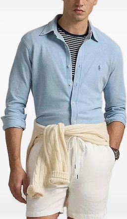 Polo Ralph Lauren long-sleeve embroidered-logo shirt - Blue