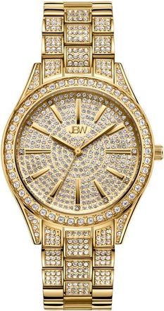 JBW Cristal 34 Quartz Diamond Gold Dial Ladies Watch J6383A