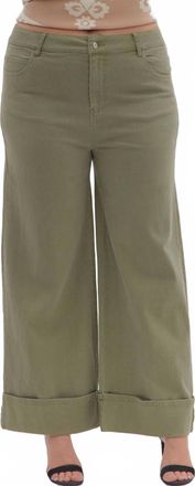Entro Wide Leg Pants In Olive