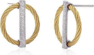 Al&oacute;r Womens Full Circle Earrings In Yellow