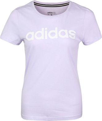adidas (WMNS) adidas Neo Logo Printed T-Shirt Asia Sizing Purple White GL1178