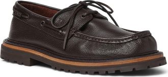 Fendi Moc Toe Boat Shoe in Mokal Brown Cadb Moc Ta at Nordstrom, Size 11