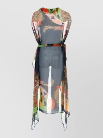 Etro sleeveless top belted waist midi length