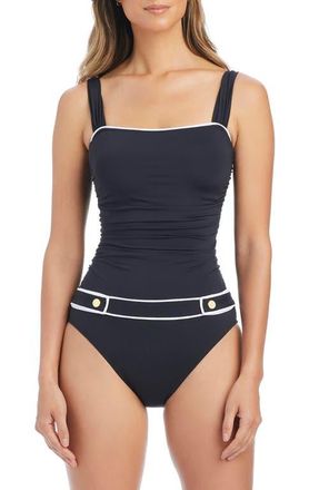 Bleu Rod Beattie Underwire One-Piece Swimsuit in Black at Nordstrom, Size 10