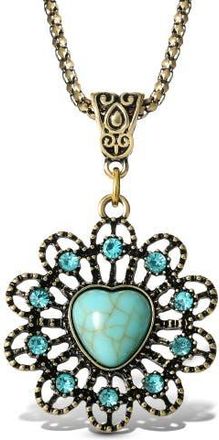 Jessica Simpson Stone Ornate Necklace in Gold, Turquoise at Nordstrom