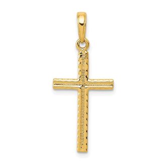 Diamond2Deal 14k Gold Latin Cross Pendant