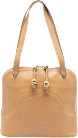 Chanel Pre-owned Vintage Handtas - Dames - Vintage Handtas - Bruin - ONE Size - Leer - Vintage