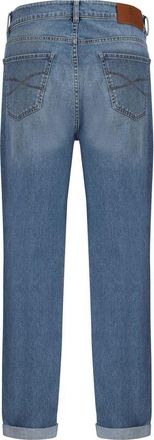 Brunello Cucinelli Mens Blue Cotton Straight-Leg Jeans Clothing