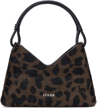 Staud Valerie Genuine Calf Hair Shoulder Bag in Leopard at Nordstrom