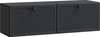 vidaXL Mueble Para Tv De Pared Negro 98 X 31 X 30 Cm Vidaxl