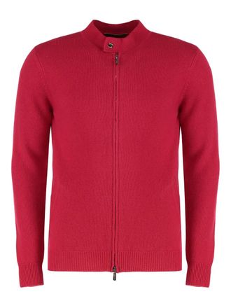 Moorer zip-up cardigan - Red