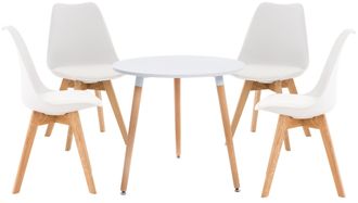 Clp Juego De Comedor Lansgar Blanco