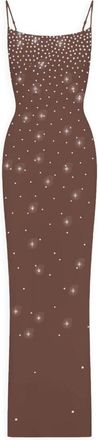 MC2 Saint Barth Evy Dress - Dames - Maxi kleedjes - Bruin - S - Leer - Kleedjes