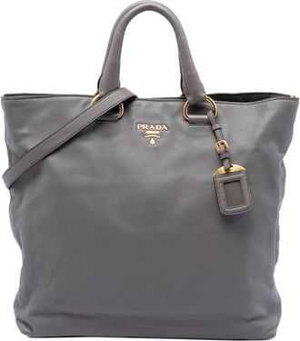 Prada Pre-owned Prada Soft Calf Open Convertible Tote Ladies DP9EHQ1Y5UV9YTAM