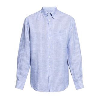 Etro Etro, Formal Shirts, male, Blue, Size: 2XL Shirt with pocket