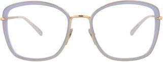 POMELLATO 53mm Square Optical Glasses in Blue/Gold at Nordstrom Rack