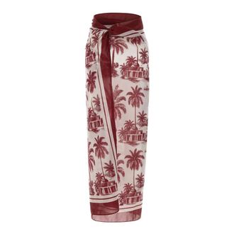 MC2 Saint Barth Beachwear, female, Multicolor, Size: ONE SIZE Thaiti Long Sarong