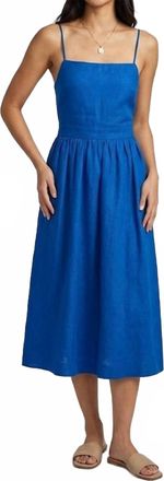 Andres Otalora Del Corazon Open Back Midi Dress In Blue