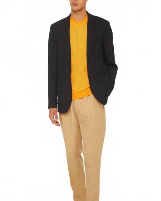 Orlebar Brown Garret Two-Button Wool Pique Blazer In Night Iris