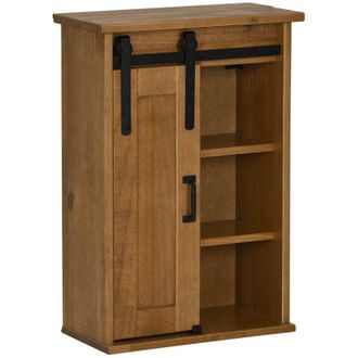 vidaXL Hanging Cabinet HALDEN with Sliding Door 49x22.5x70 cm Pine vidaXL