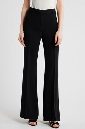 Kobi Halperin Cecilia Wide Leg Crepe Pants in Black at Nordstrom, Size 6