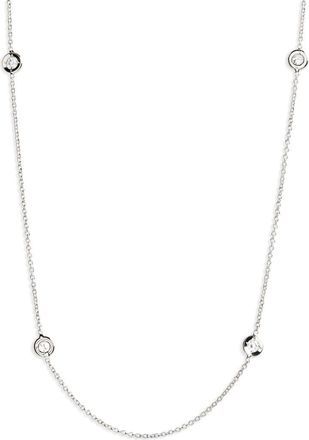 Roberto Coin Diamond Seven Station Necklace in Sterling Silver at Nordstrom