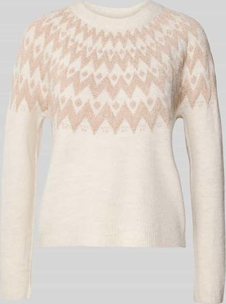 Only Regular Fit Strickpullover mit Norwegen-Muster Modell FRY in Ecru Melange, Größe XL