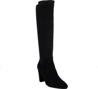 Dune London Womens Ladies Sirenaa - Over The Knee Heeled Boots - Black Fabric - Size UK 7