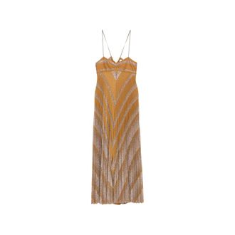 Forte_Forte Pleated Metallic-effect Maxi Dress
