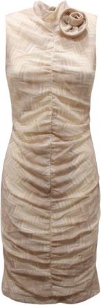PHO Firenze Montblanc Lurex Dress - Dames - Korte kleedjes - Beige - S - Kleedjes