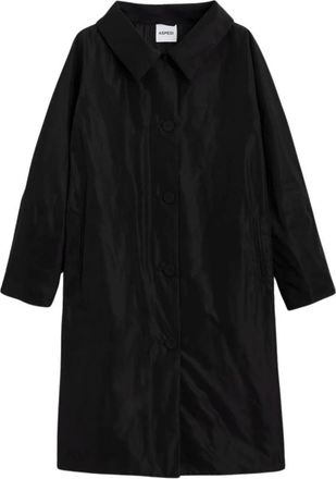 Aspesi Gewatteerde Thermore jas in compacte stof - Dames - Mantel - Zwart - L - Polyester - Jassen