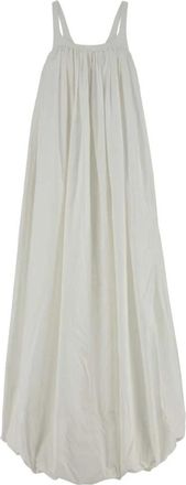 ARMARIUM Nora Geplooide Maxi Jurk - Dames - Maxi kleedjes - Wit - XS - Katoen - Kleedjes