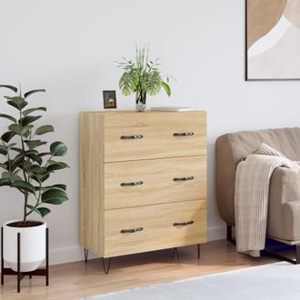vidaXL Aparador De Madera De Ingenier&iacute;a Roble Sonoma 69,5x34x90 Cm Vidaxl